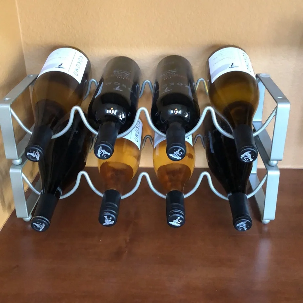 Set of 2 Stackable Steel Wine Racks